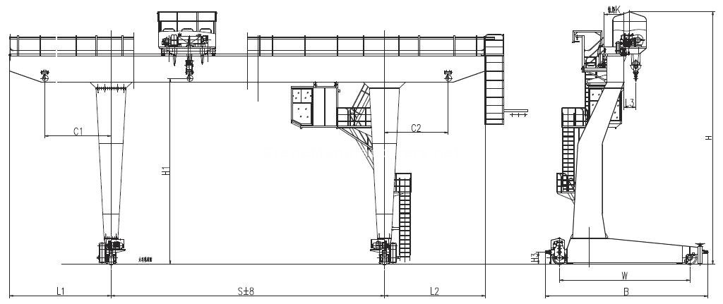 10 Ton Gantry Crane Specifications - L Type Gantry Crane