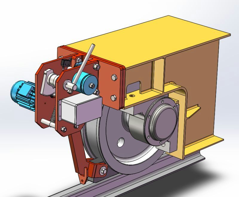 eccentric wear of the wheel flange of the bridge crane