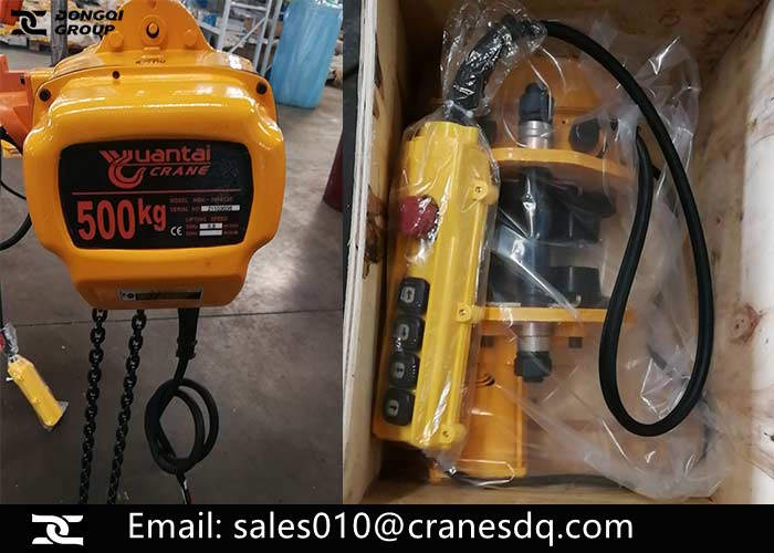 500kg electric chain hoist for sale to malaysia