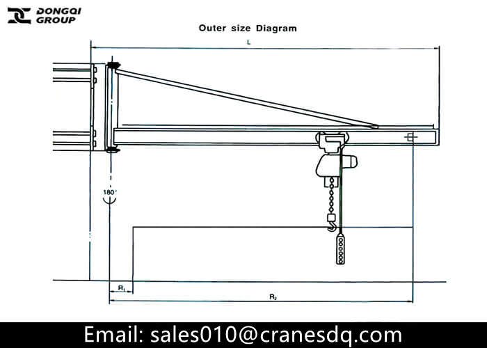 Wall Mounted jib crane design drawing