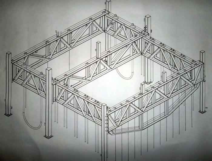 Design drawing of truss beam