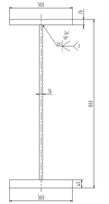 H-beam design drawing