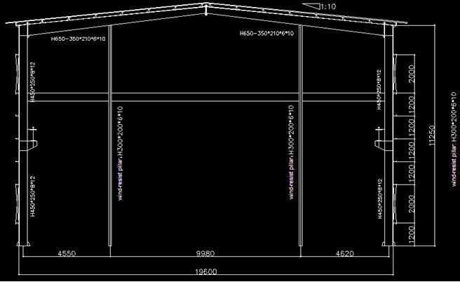 10 ton single girder overhead crane with steel structure workshop