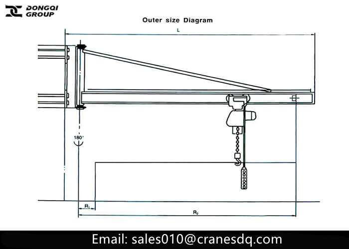 2 ton wall mounted jib crane design drawning