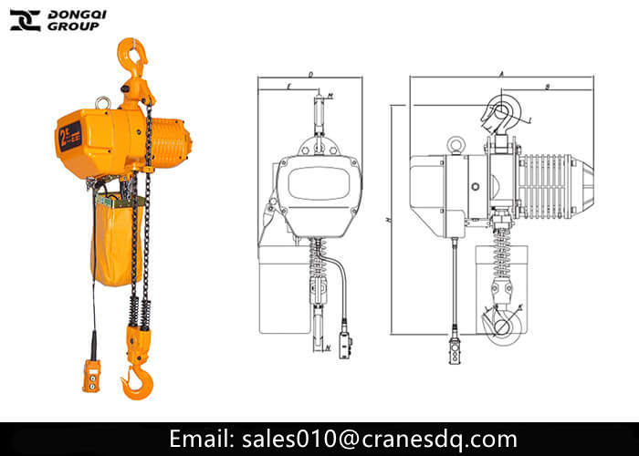 Fixed Electric Chain Hoist design drawning