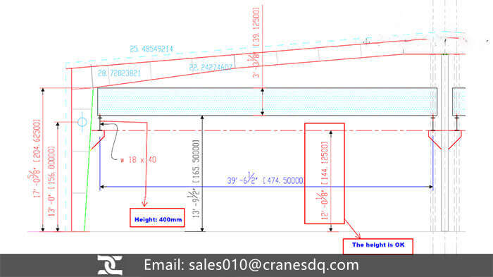 The drawing of Pakistan customer's workshop which will install overhead crane later