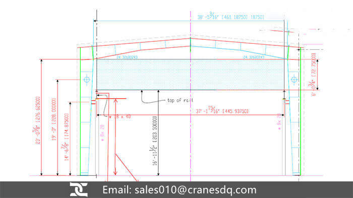 The drawing of Pakistan customer's workshop which will install overhead crane later