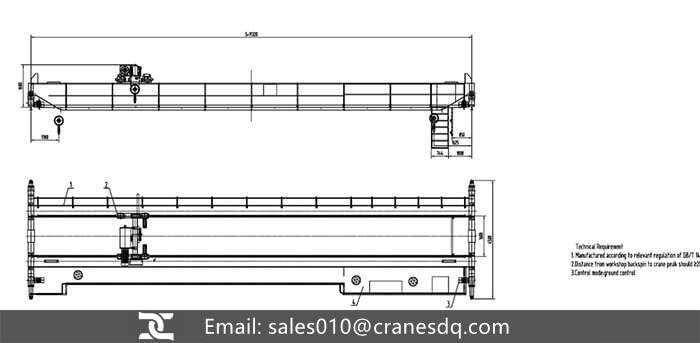 Overhead crane drawing for Pakistan crane project