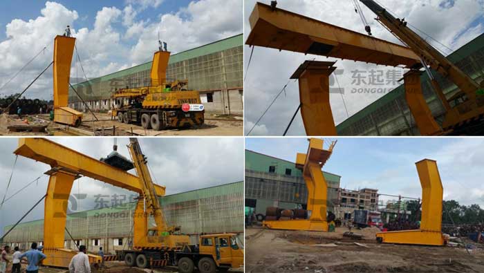 Installation process of 20 ton gantry crane in Bangladesh