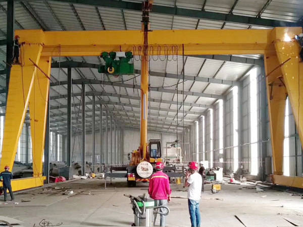 Gantry crane installation site