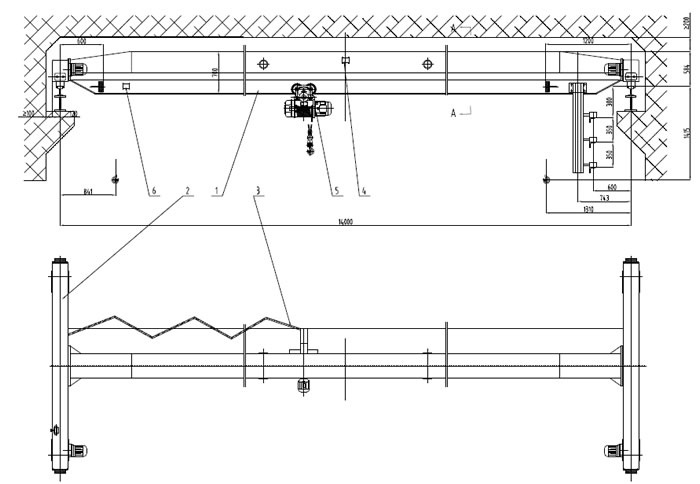 5 ton overhead crane drawings