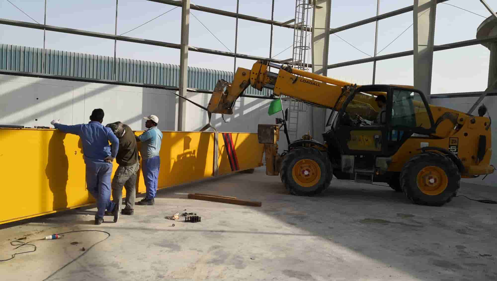 Overhead crane installation site in Abu Dhabi UAE