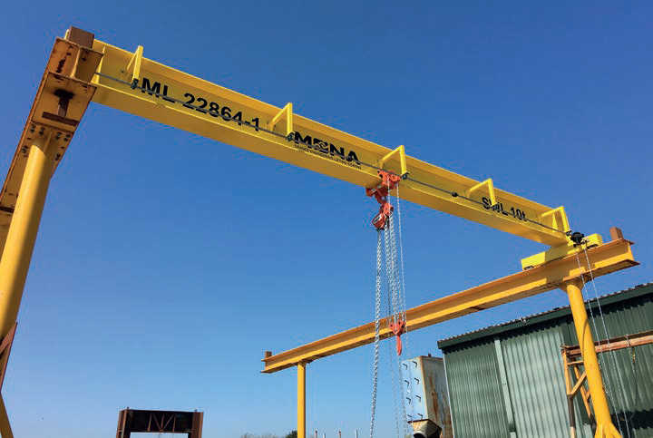 A manual gantry crane from Mona for a small hydro project
