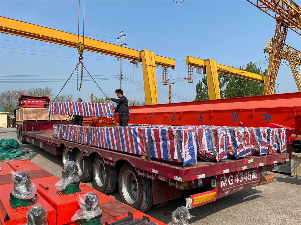 HD electric single girder overhead crane loading in the crane factory