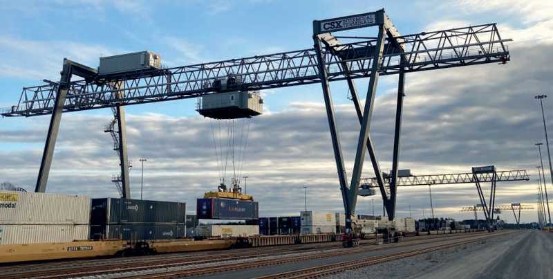 Liebherr automated Rail Mounted Gantry cranes (RMG) for CSX.