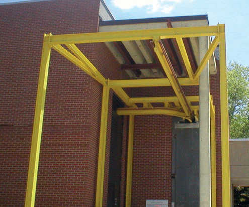 A Cleveland Track monorail system from Gorbel has interchanges at the facility door