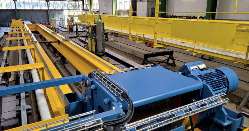 Kuli cranes in production. The company says it is receiving more enquiries for two hoists on one crane