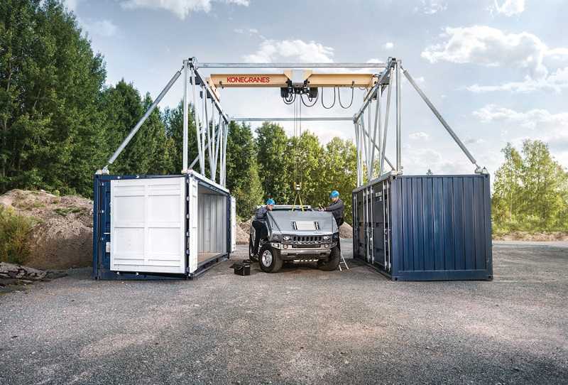 containerised overhead crane