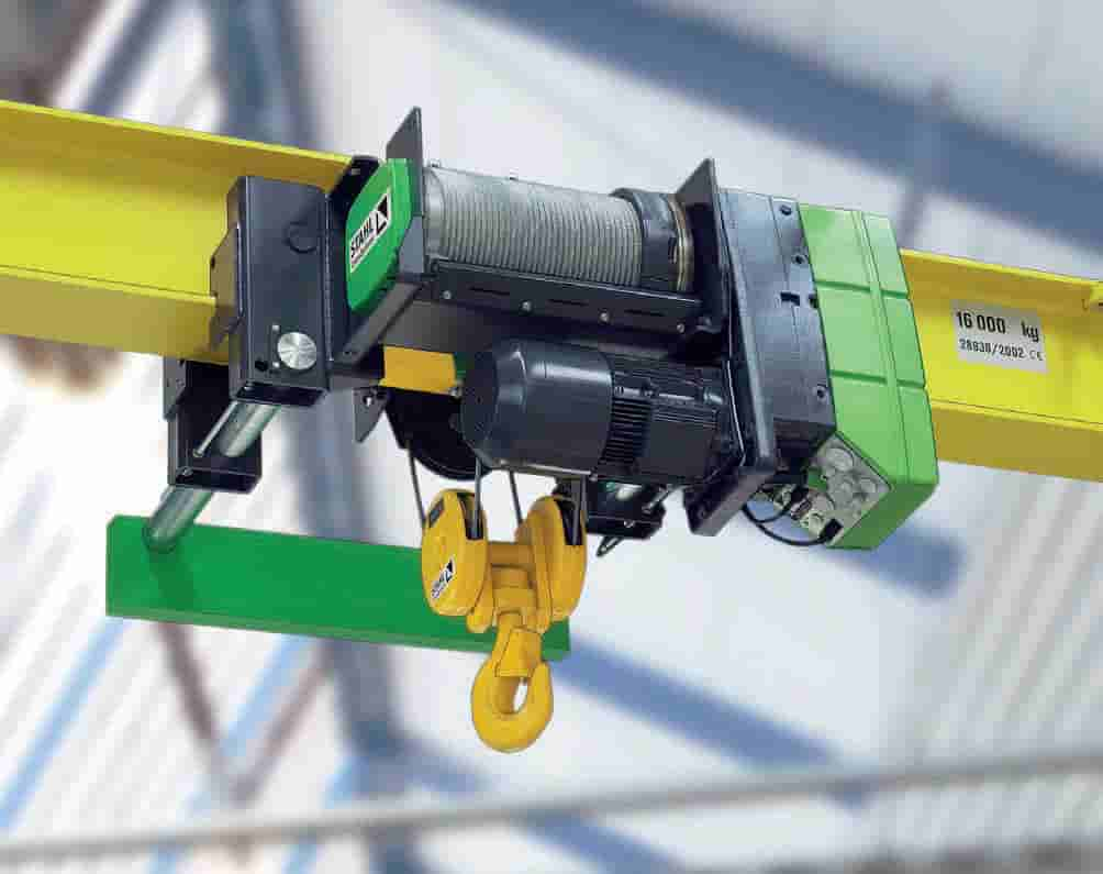 A 16t hoist from Stahl, part of Columbus McKinnon