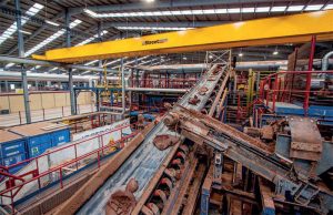 A Street crane at Ibstock brick makers in Leicester