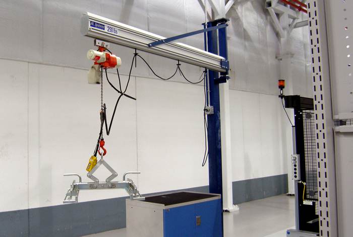 Lightweight aluminium rail jib cranes launched by EMH