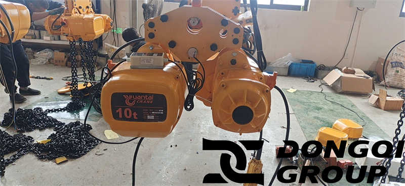 Running electric chain hoist