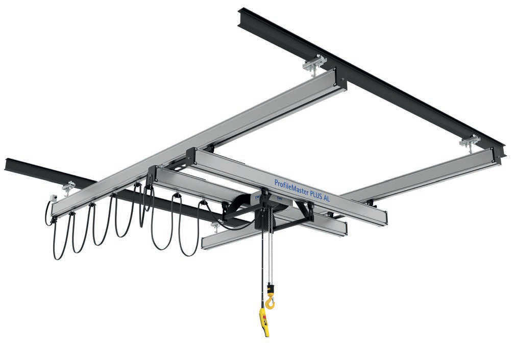 Light crane rails in aluminium from SWF