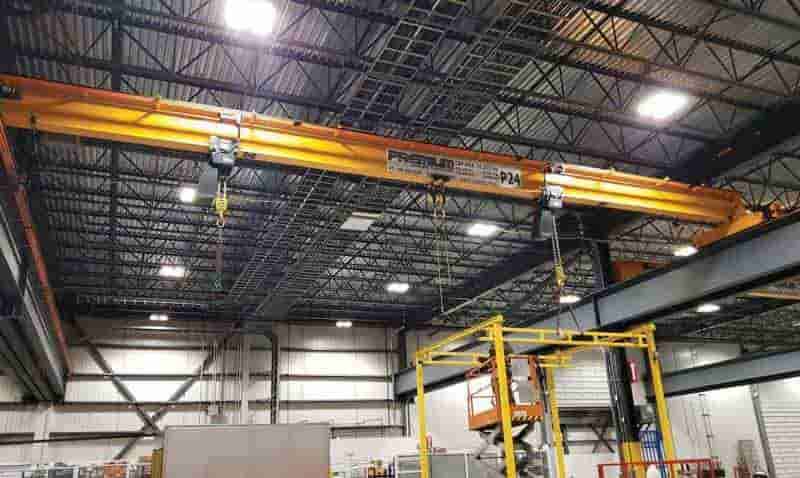 18 CanStahl electric overhead traveling cranes at Nortek Air Solutions’ upgraded air handling equipment manufacturing facility in Québec, Canada