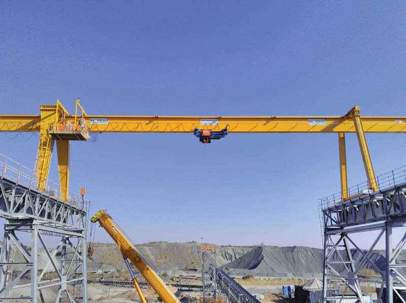 A Morris Material Handling portal crane