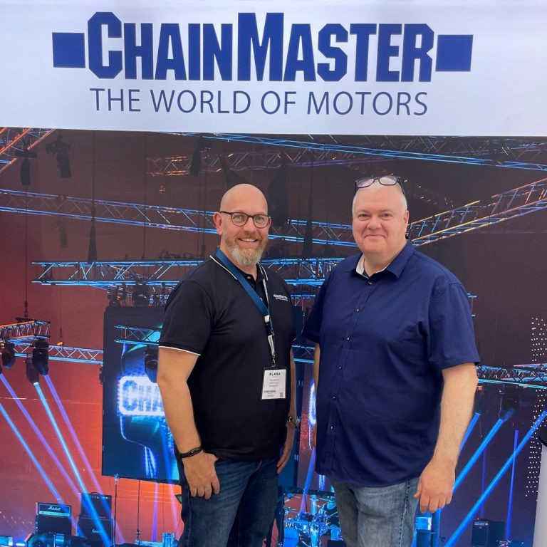 Adam Beaumont, head of sales at Chainmaster, and Brian Reilly, director, PSI Production