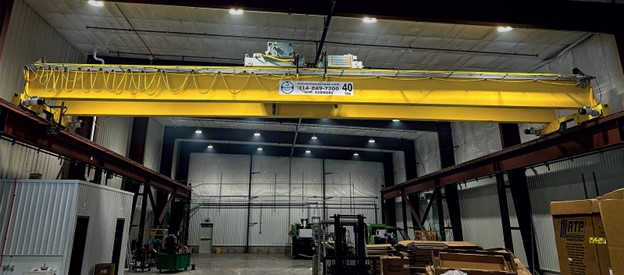 The tool and die shop’s new installation overhead crane