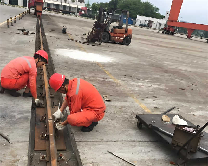 Installation of gantry crane track